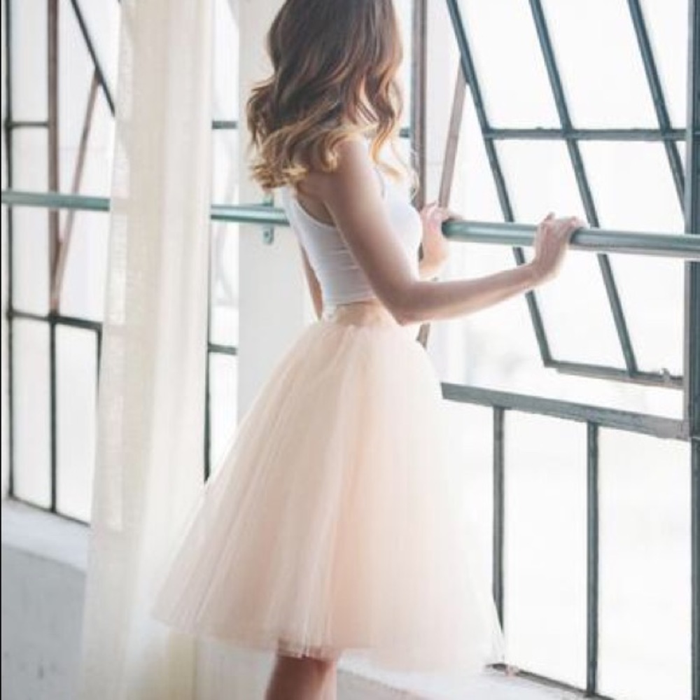 25 inch tutu skirt in the color dusty blush
